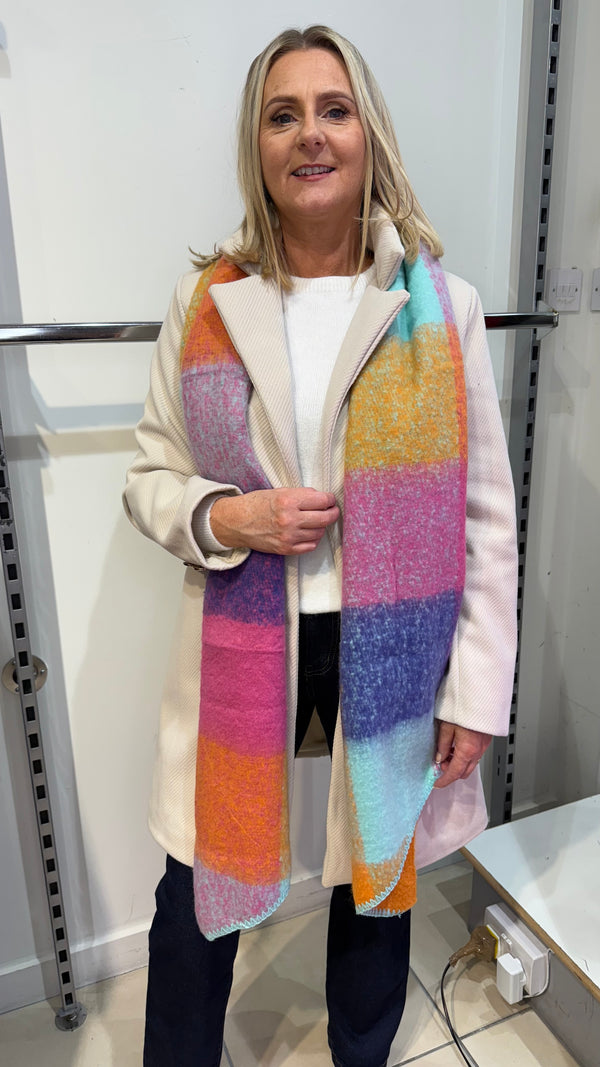 Jenny - Multi colour Check Winter Scarf