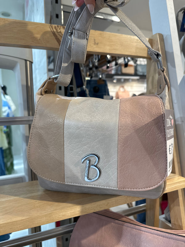Fiona - Peach/Beige  Flap Bag
