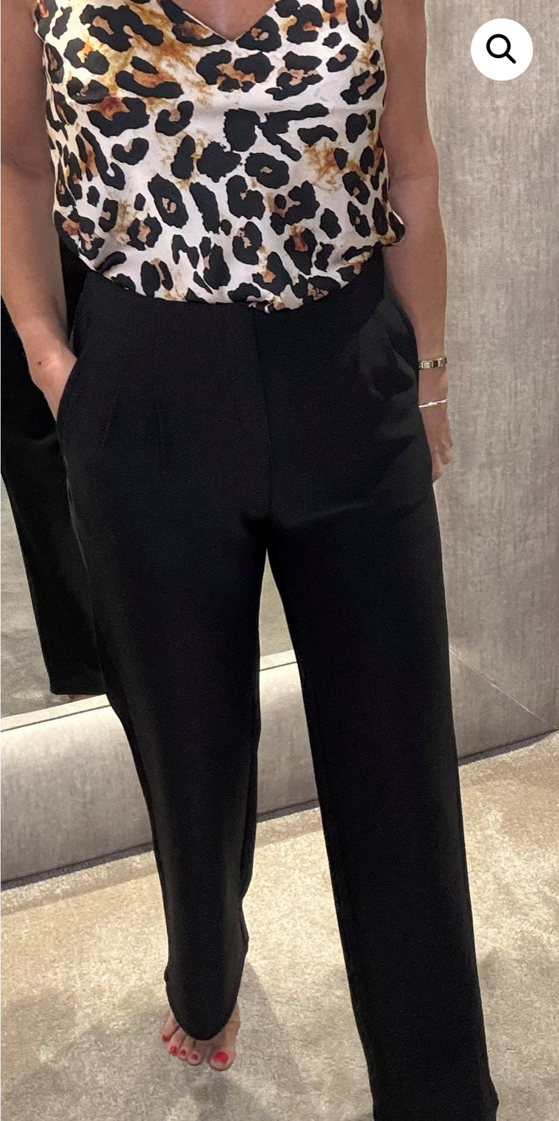 Poppy - Black Stretch Flare Trouser