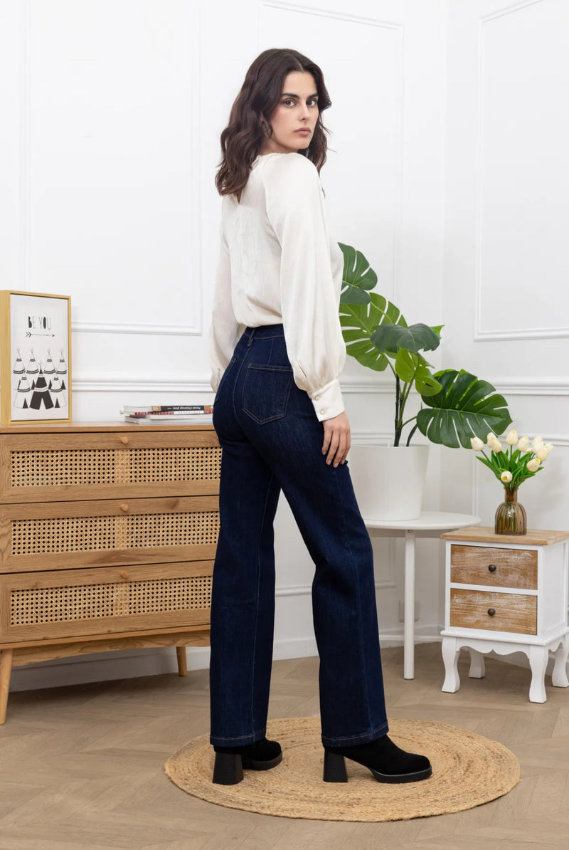 Jack - Indigo Denim Button Stretch Jeans