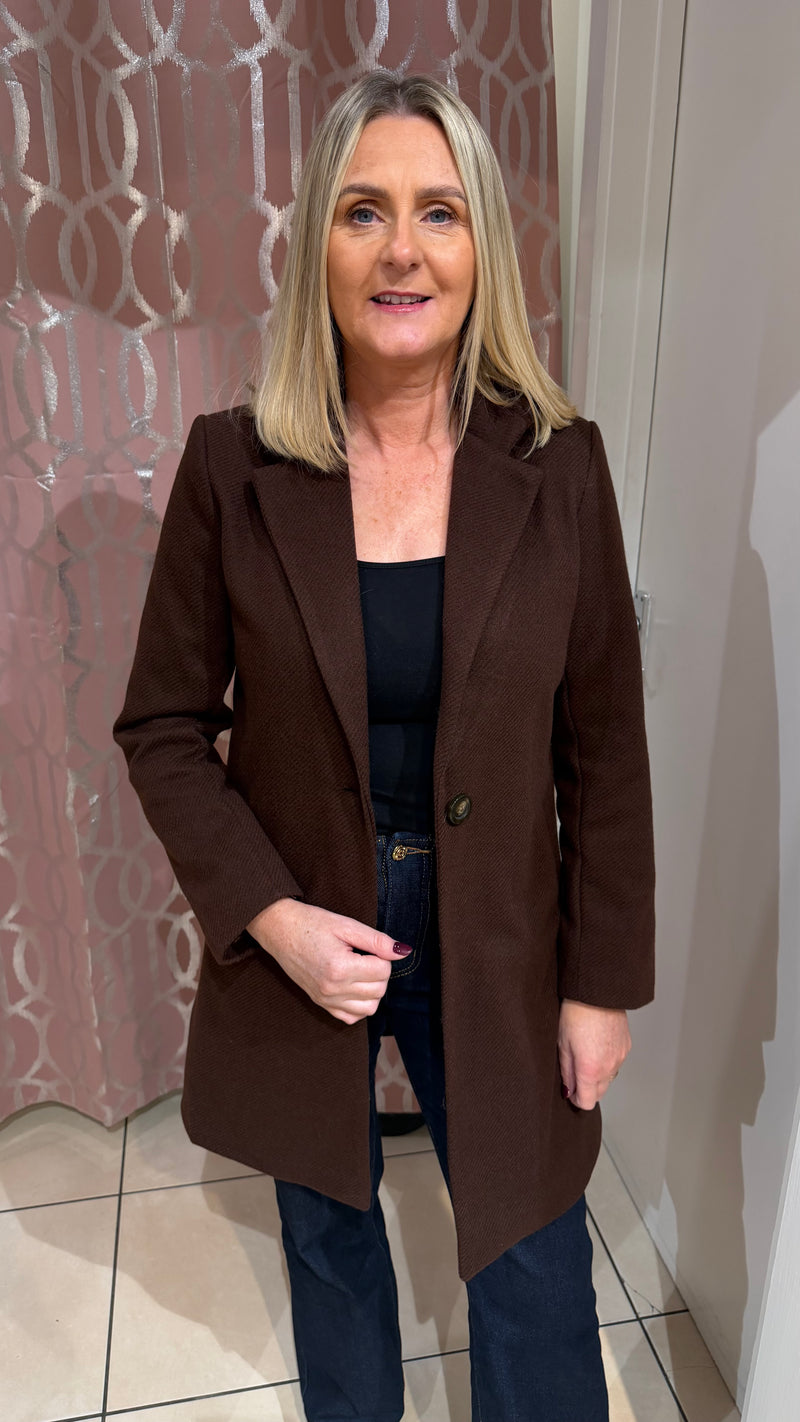 Bonnie - brown Lined Winter Coat