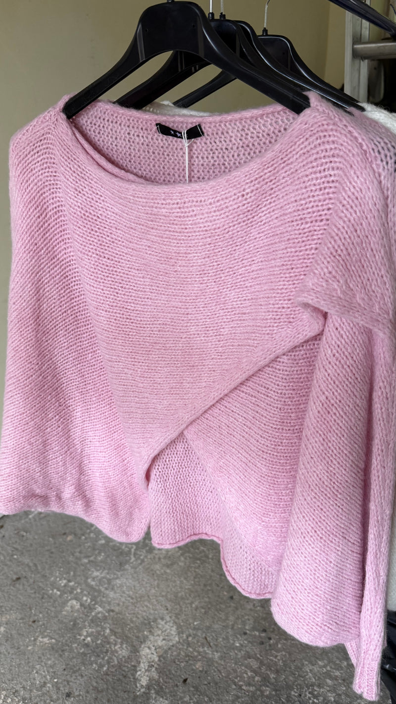 Emer - Soft Pink Diagonal Knit