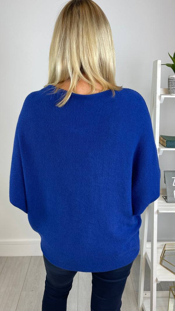 Orla - Royal Soft Bat-Wing Jumper