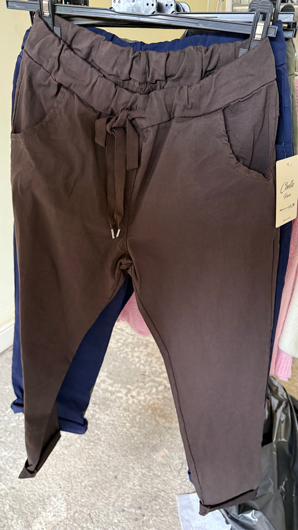 Kay - Brown Magic Stretch Joggers