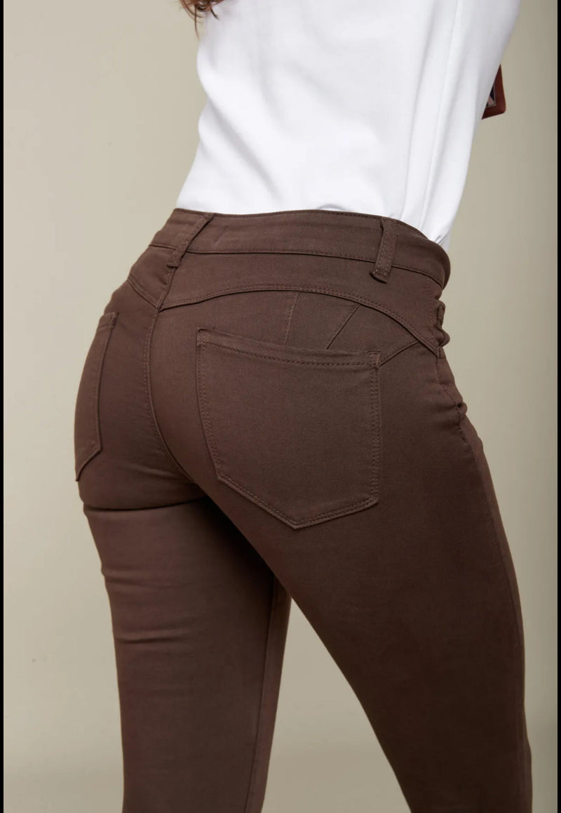 Cloda - Chocolate Brown Toxik Push Up Bum Jean