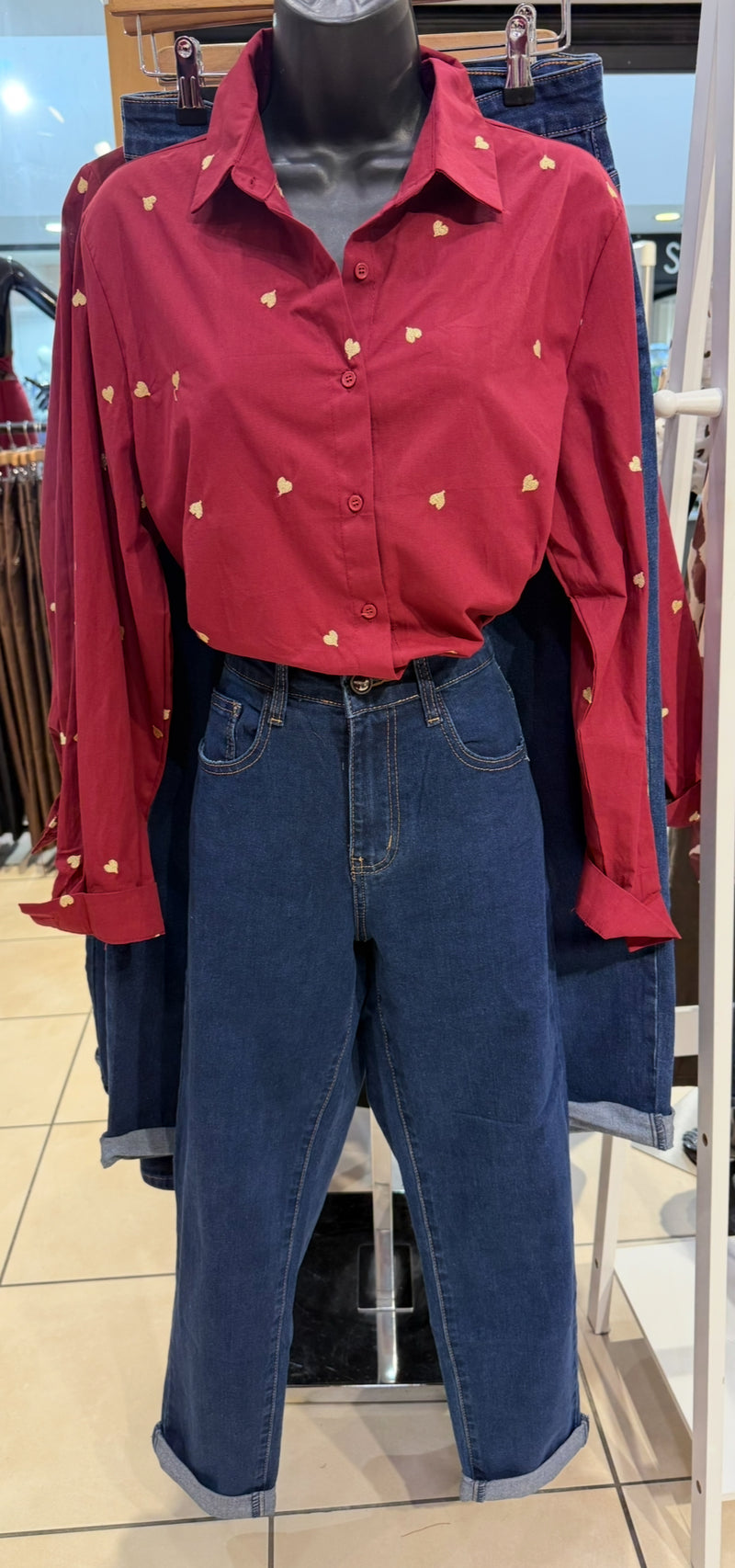 Donna Indigo Blue Stretch Pocket Mom Fit Denims