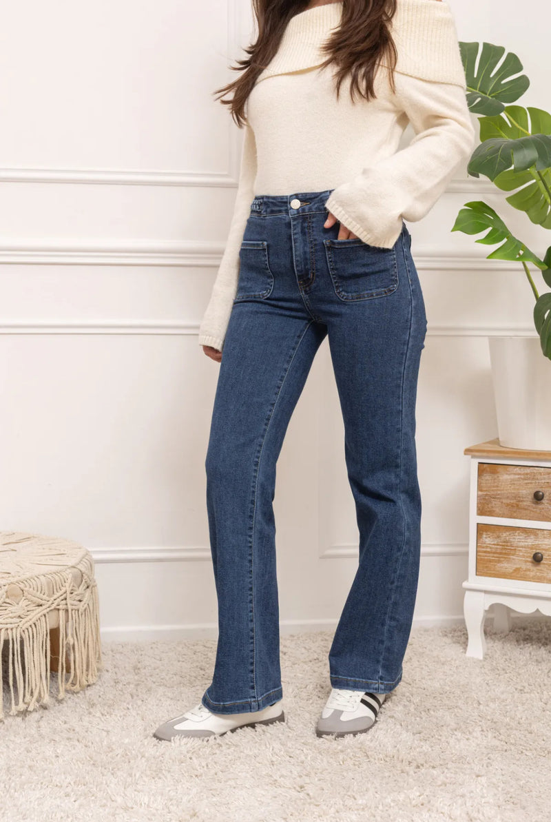 Jasper - Blue Pocket Weave Stretch Denims
