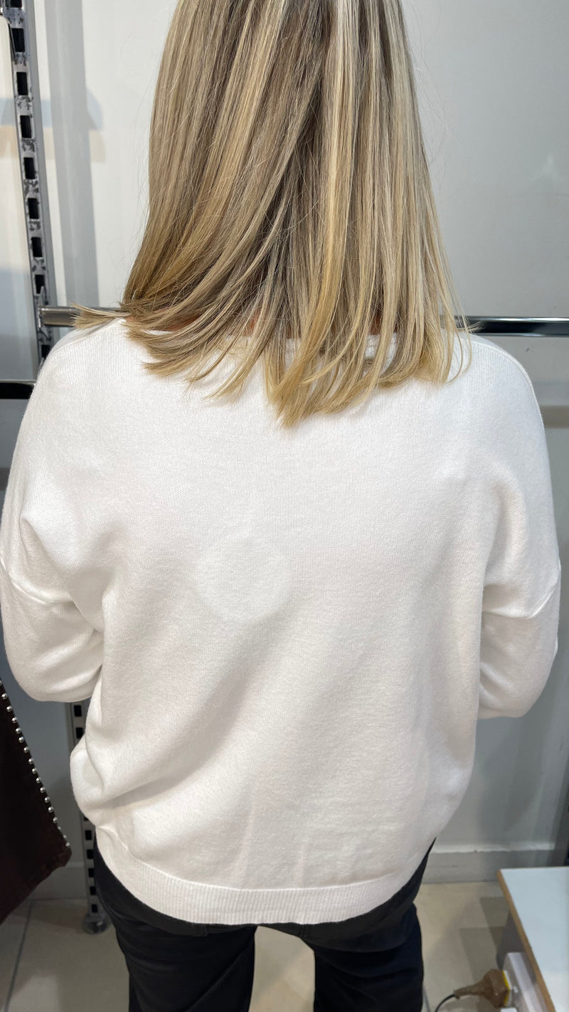 Amber - Cream Multi Animal Print  Knit