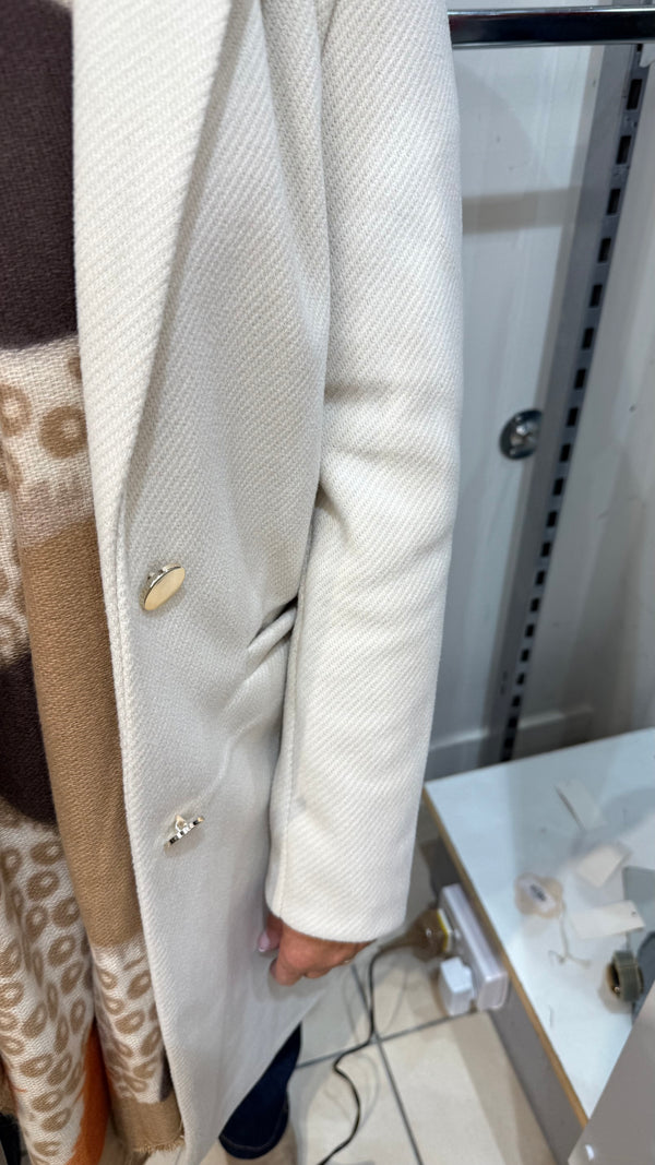 Lauren - PREORDER Herringbone Lined Coat beige
