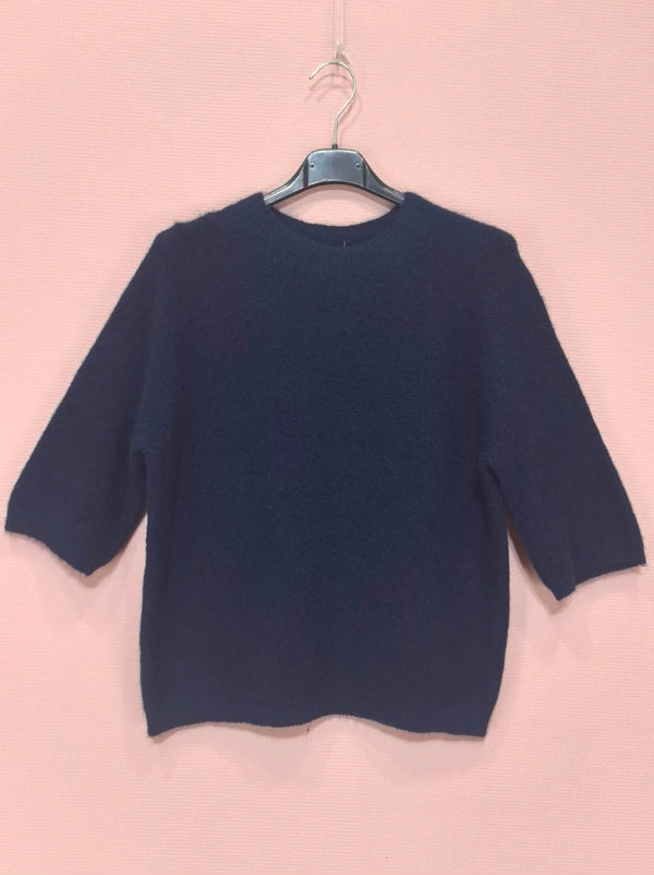 Darren - Navy Round Neck Soft knit jumper