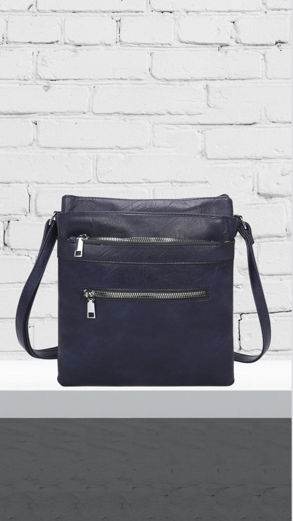 Chelsea - Zip Front Pocket Bag Navy