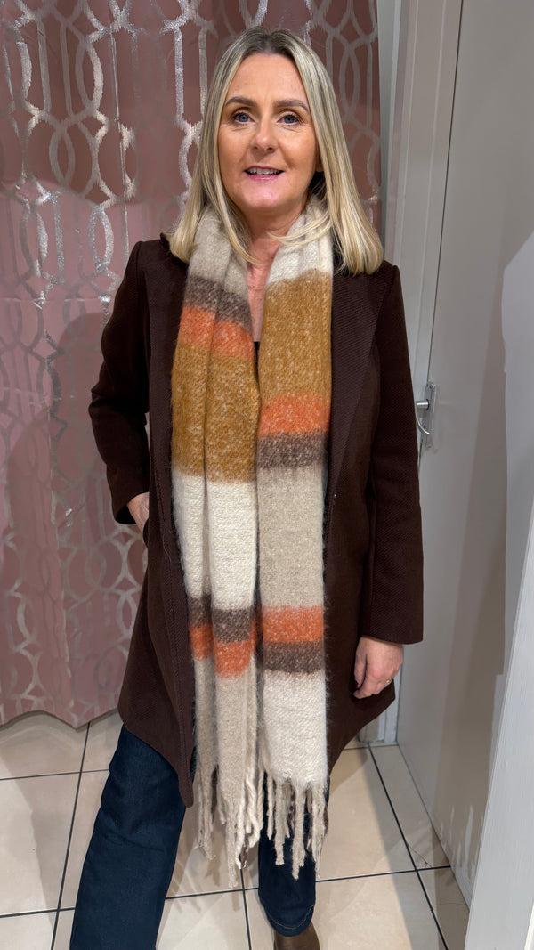 Bonnie - brown Lined Winter Coat