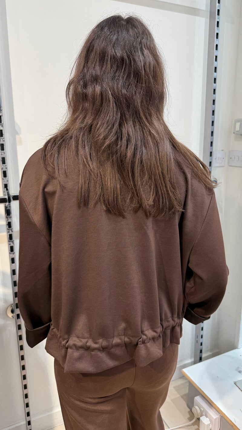 Emma - Brown Pocket Lightweight Jacket