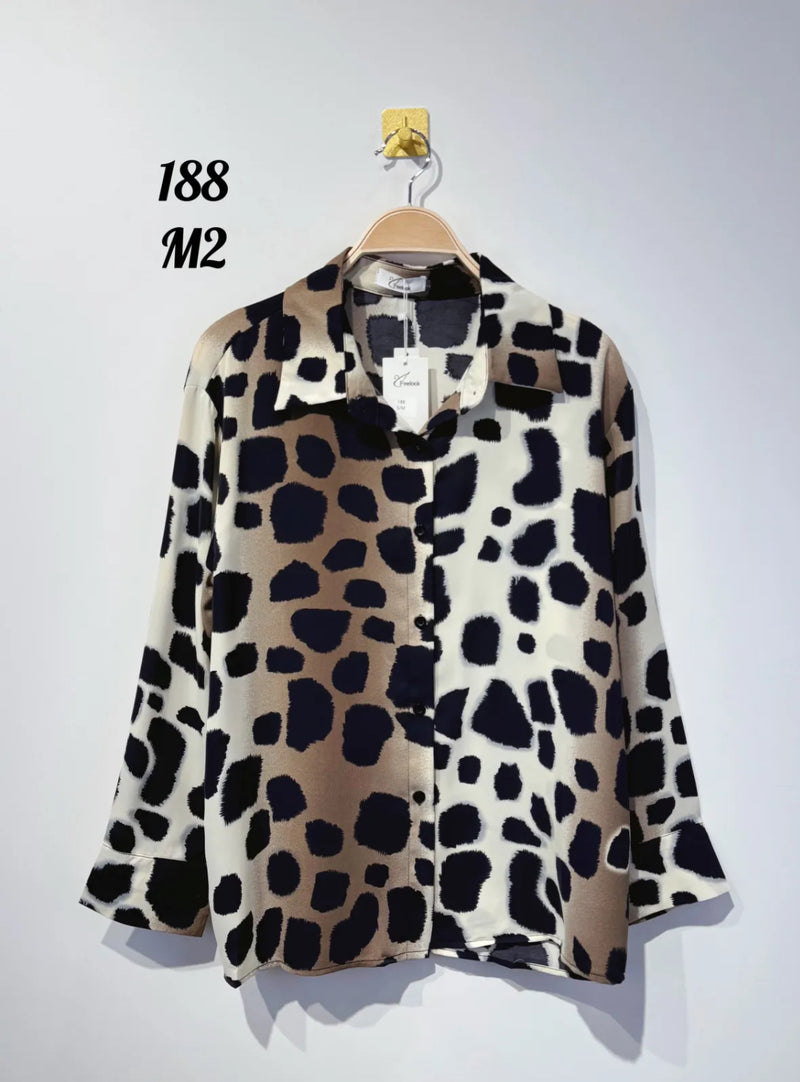 Terry - Black Animal Print Shirt