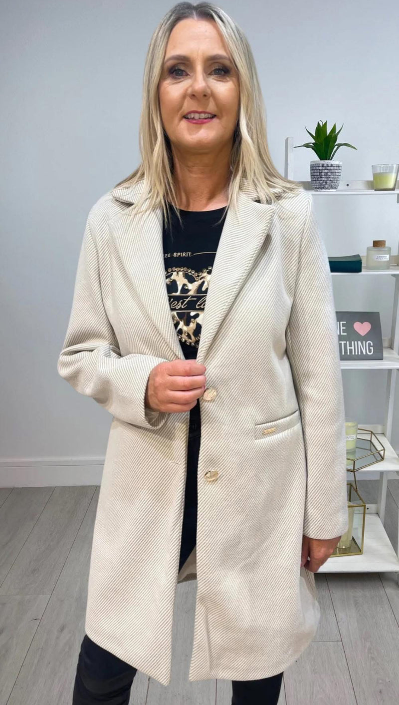 Lauren - Pre order Dis 3 Oct  Lined Coat beige