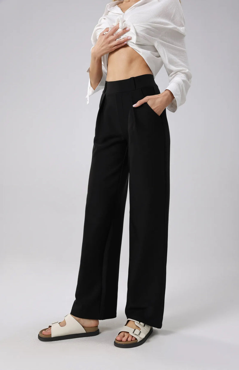 Stella - Black Stretch Trousers