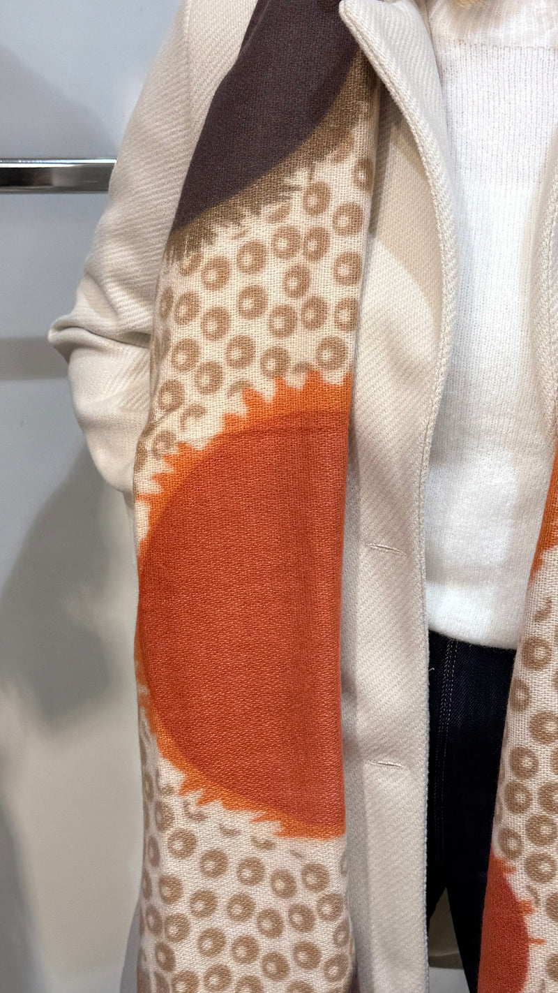 Rio - Brown/Camel  Multi Circle Winter Scarf