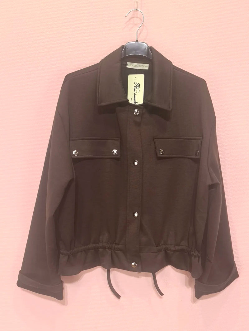 Emma - Brown Pocket Lightweight Jacket