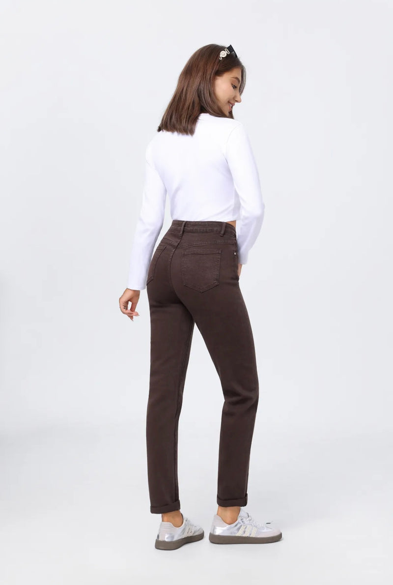 Ethan - brown straight leg jeans