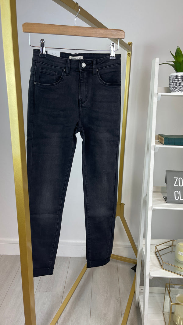 Cliona - Grey Stretch Slim Fit Jeans