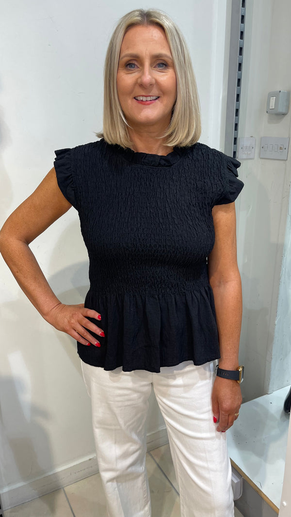 Texas - Black Sheered Top