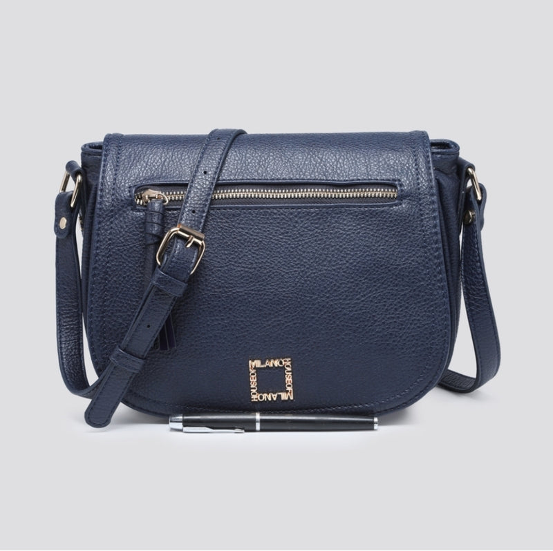 Kiah - Navy  Saddle Shoulder Bag