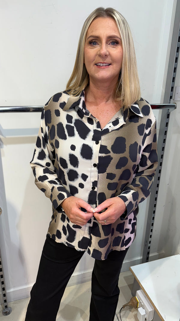 Terry - Black Animal Print Shirt