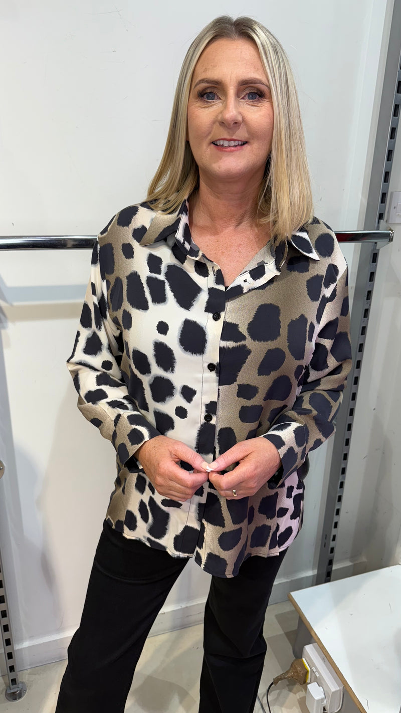 Terry - Black Animal Print Shirt