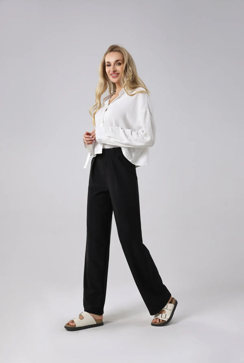 Stella - Black Stretch Trousers