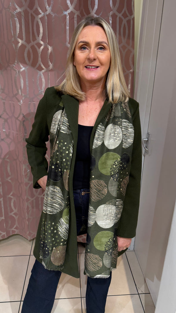 Bonnie - Dark Green Lined Winter Coat