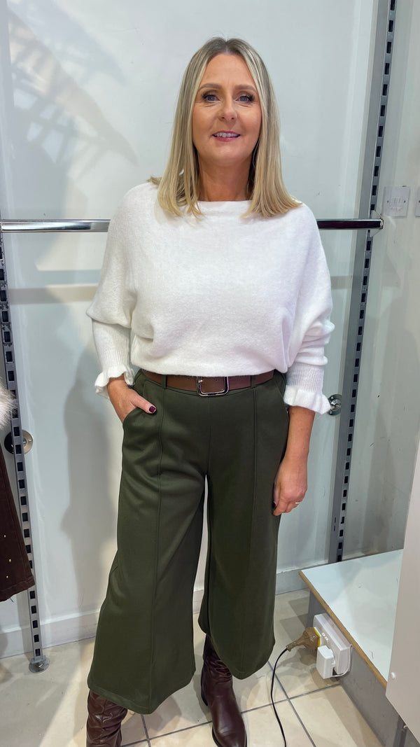 Madison - Green Belted Culottes