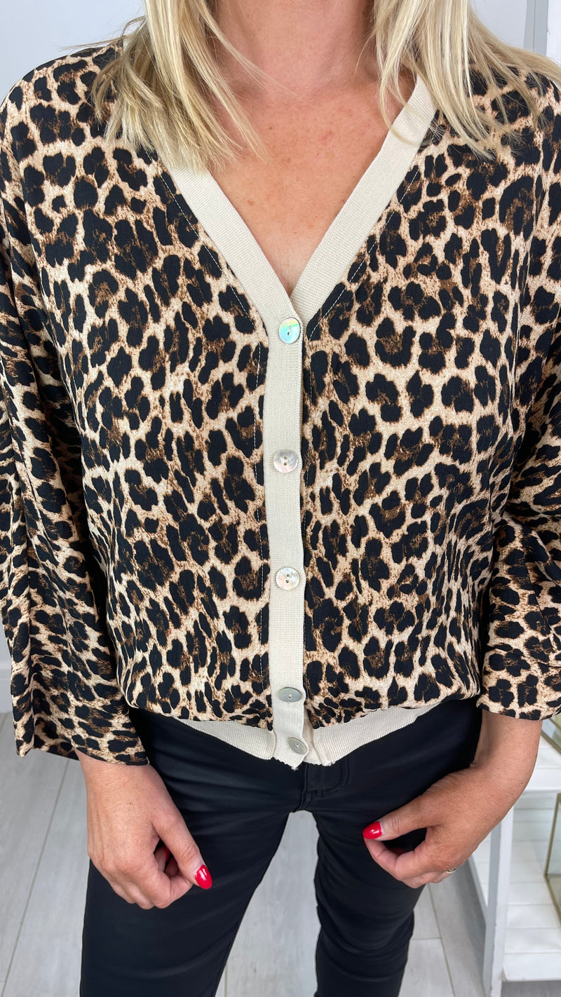 Zelda - Animal  Print Button Top