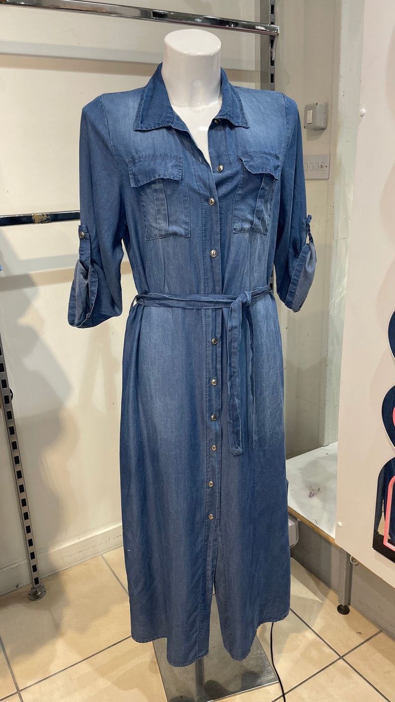 Anna - Mid Wash Denim Dress