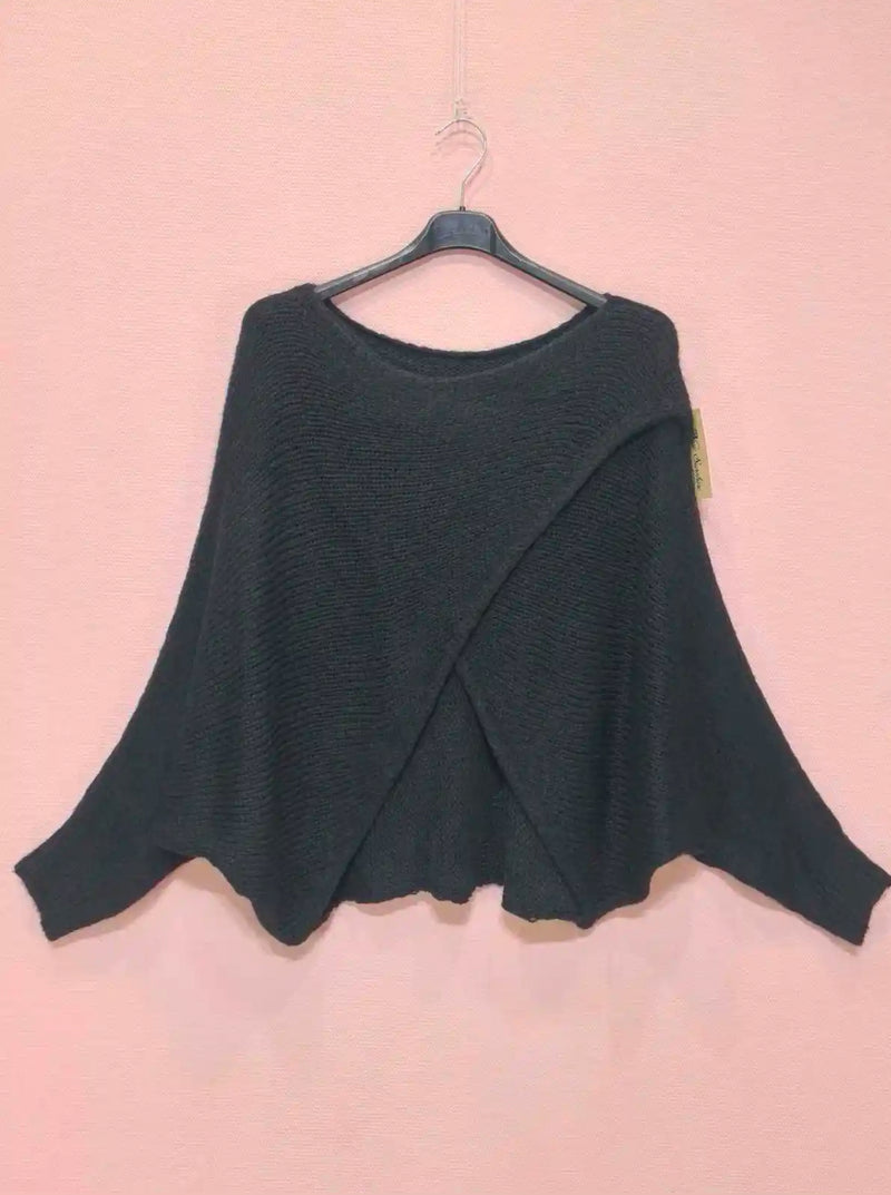 Sonny - Cross Back Knit Jumper Navy