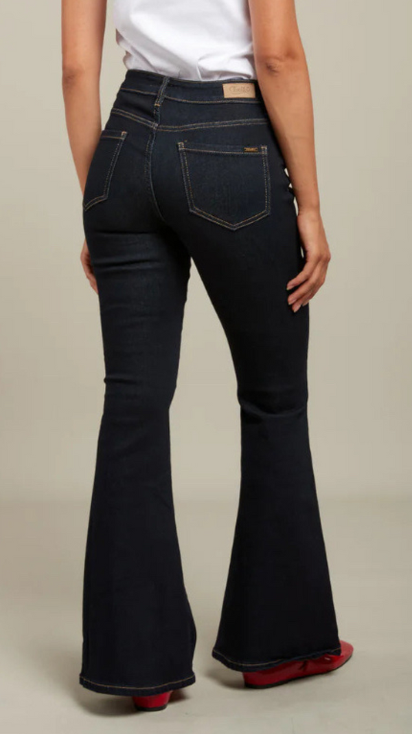 Harper - Dark Blue Toxik Flare Denims