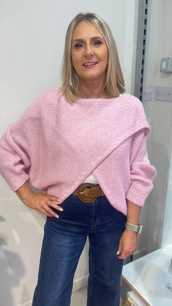 Emer - Soft Pink Diagonal Knit