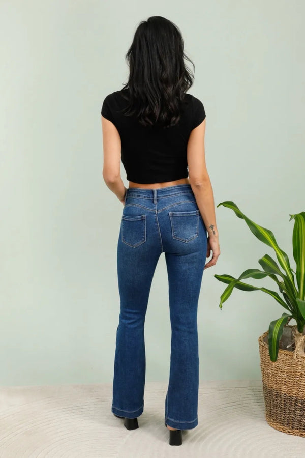 Casey - Blue Bootcut Stretch Denims