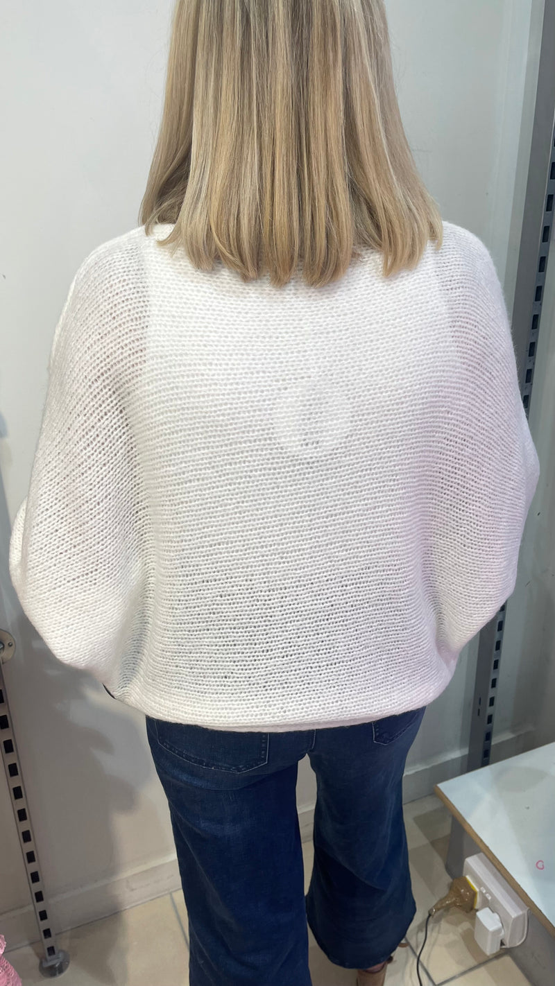 Emer - Cream Diagonal Knit