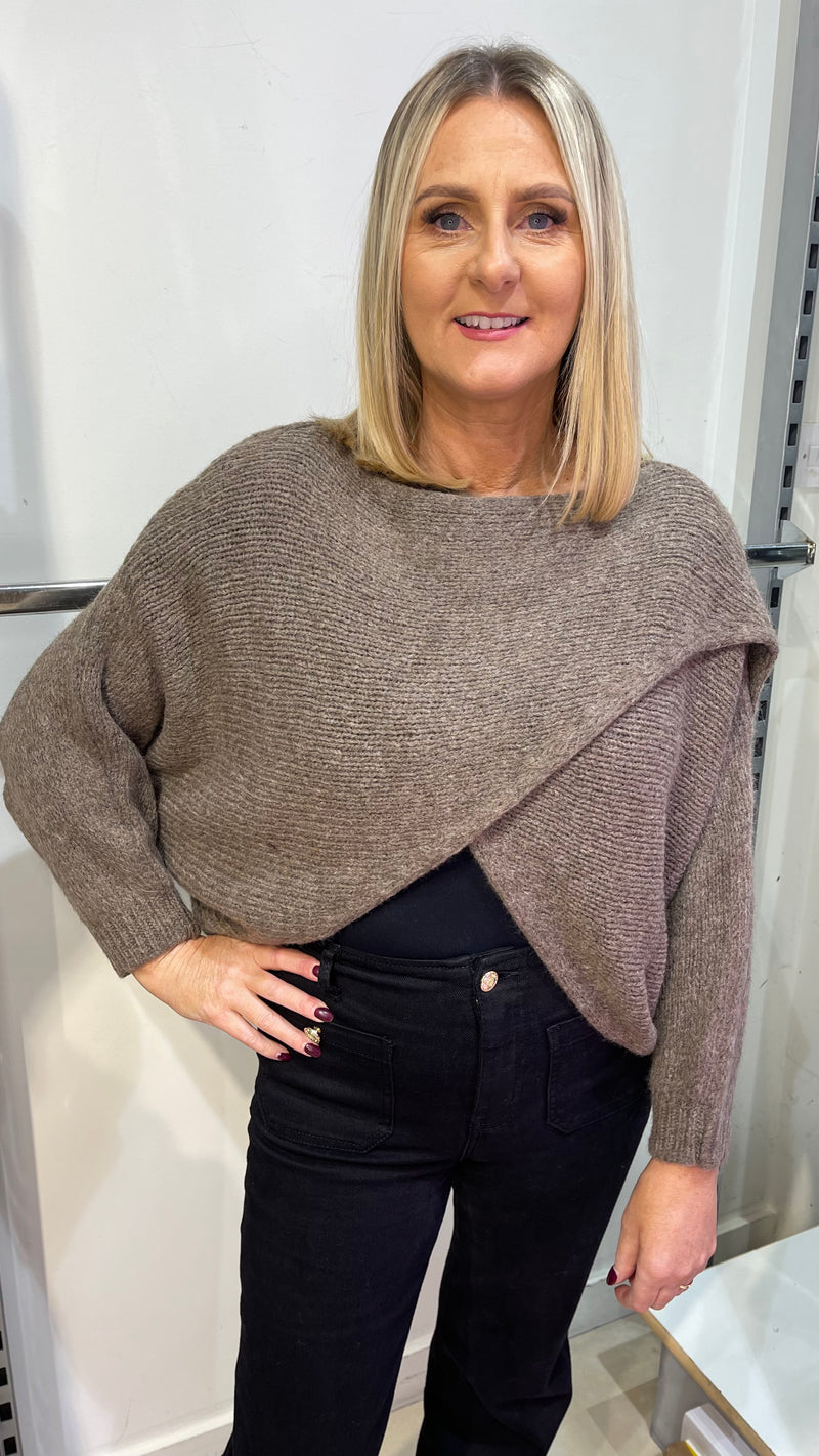 Emer - Mocha Diagonal Knit