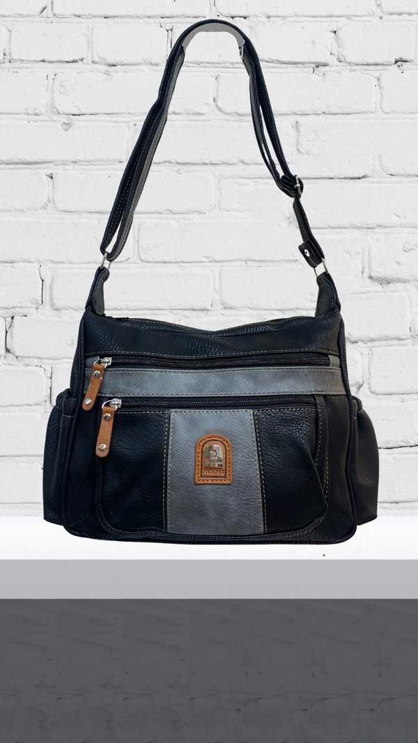 Hazel -  Black Two Tone Bag