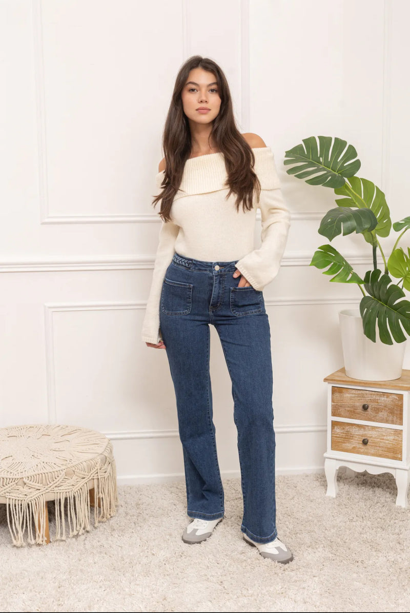 Jasper - Blue Pocket Weave Stretch Denims