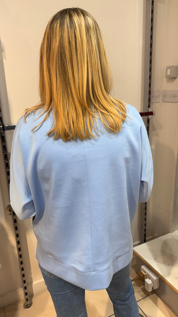Jamie- Sky Sequin logo Sweatshirt