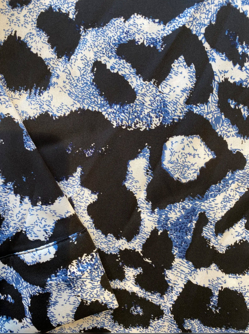 Freddie - Black/Blue Animal print Shirt