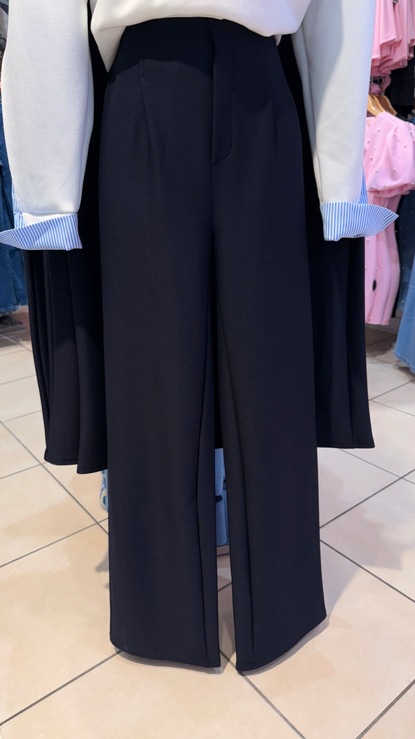 Poppy - Navy Stretch Flare Trouser