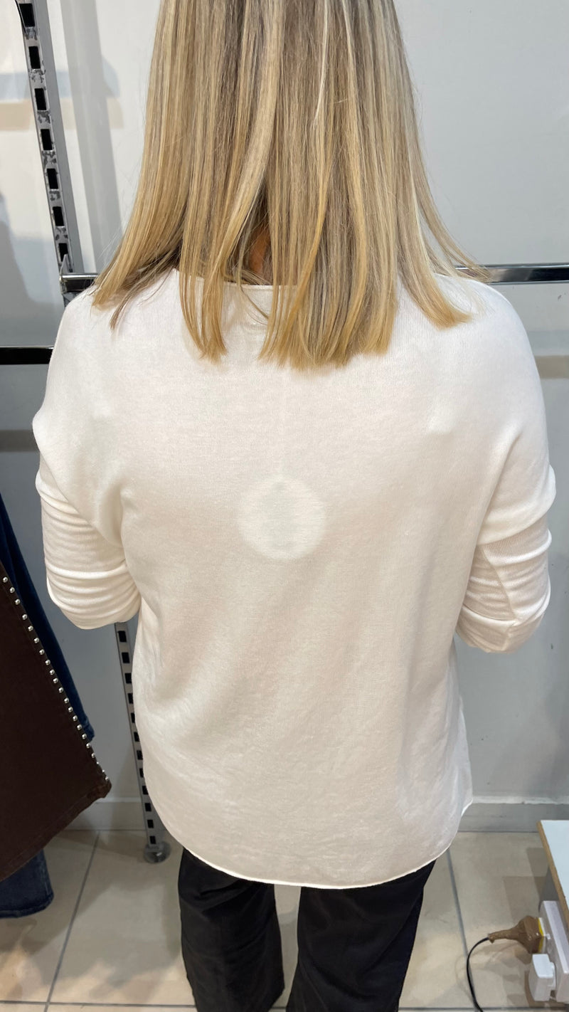 Mandy - Cream  Xmas Tree Merry Christmas Top