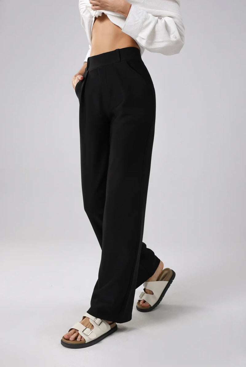 Stella - Black Stretch Trousers