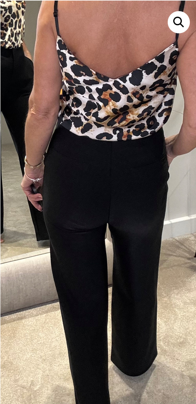 Poppy - Black Stretch Flare Trouser
