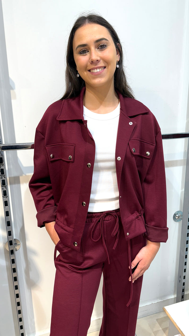 Emma - Wine Pocket Lightweight Jacket