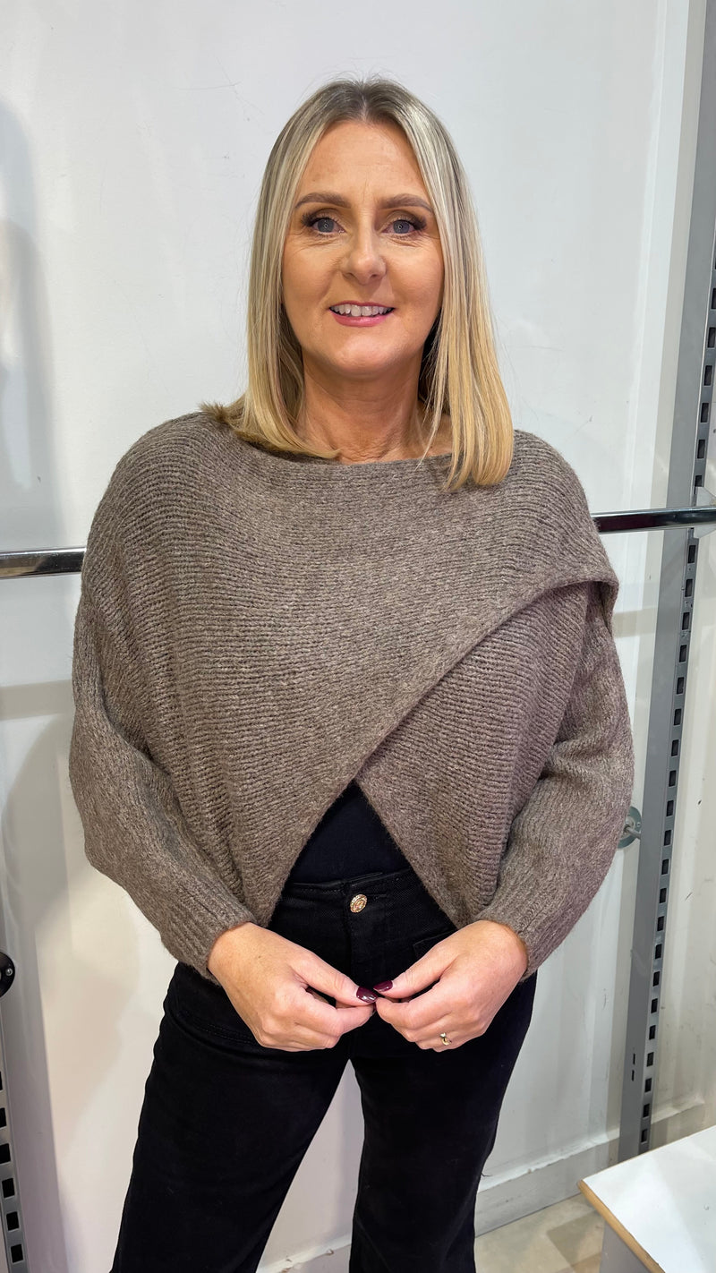 Emer - Mocha Diagonal Knit