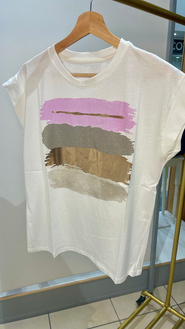 Olive - Graphic Tee Lilac Rose Gold